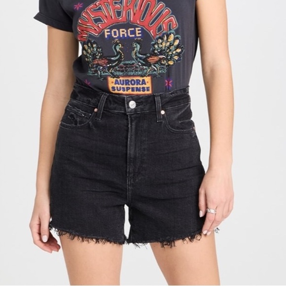 Paige Women’s Dani Cut Off Shorts Black Size 24 - Picture 6 of 12